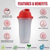 SIGNORA WARE Shaker Bottles | 17-Ounce Plastic Protein Shake Bottle