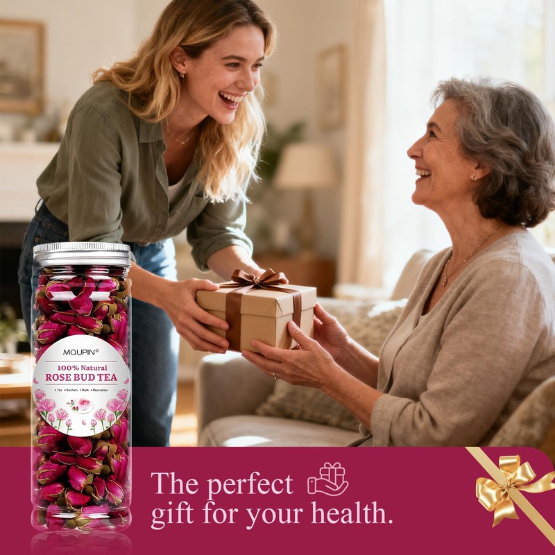 Rose Bud Tea Dried Red Rose,MQUPIN Rose Tea 100% Natural