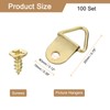 sourcing map 100Pcs Picture Hangers, Triangle Ring Picture Frame Hook,