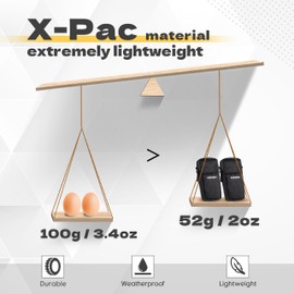 Hikeen X-Pac Backpack Strap Pouch for Smartphone, Weatherproof Durable Tactical Molle Phone Pouch with Carabiner, Molle Backpack Phone Holder Fit Outdoor/Hiking/Climbing-2pcs