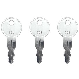 (3) KeyPower 701-760 Keys for Bauer RV Trailer Camper Cambar Door Locks, Pre-Cut Key Codes RV701 - RV760 (701)