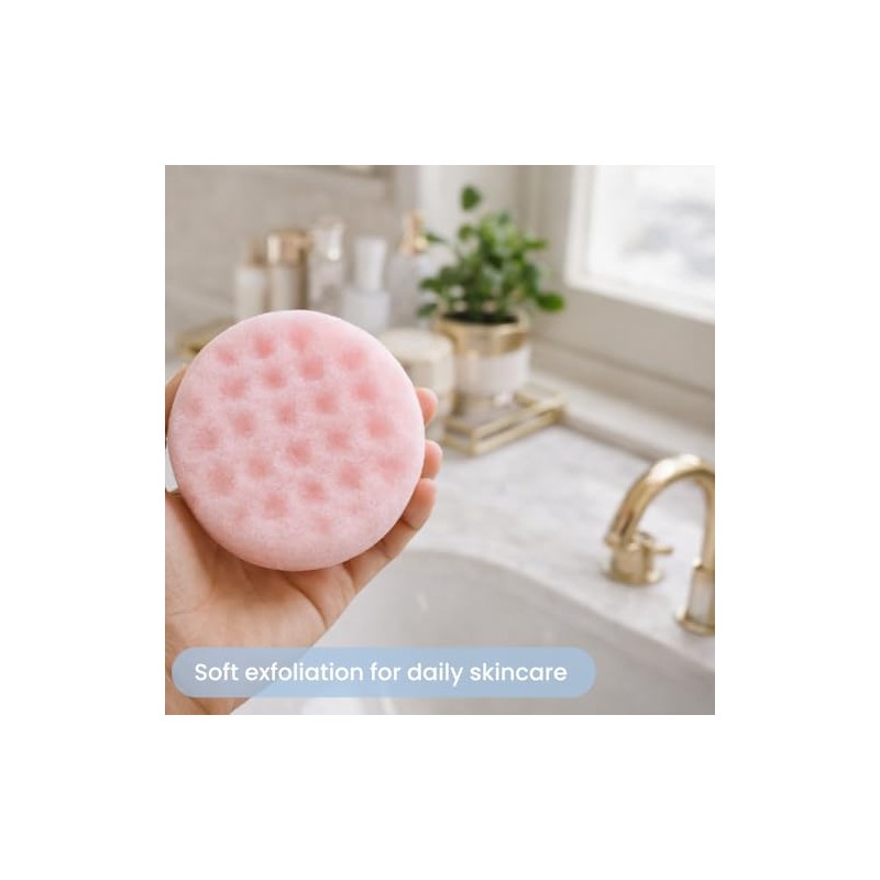 4 Pack Exfoliating Bath Sponges – Double-Sided Body Shower Scrubber