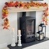 CQURE 9 Pack Artificial Autumn Fall Maple Leaf Garland, 5.9Ft/Piece