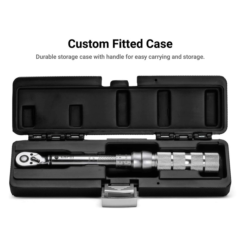 Capri Tools 1/4-in 50-250 Inch Pound Torque Wrench, Industrial Series