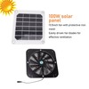 Solar Exhaust Fan 100W Solar Panel with 13.5inch Fan Waterproof