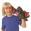 Folkmanis Winged Dragon Hand Puppet, Green, red, 1 ea
