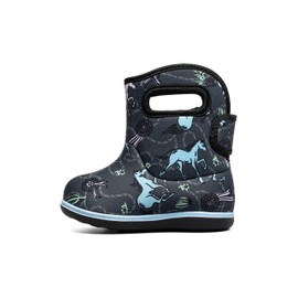 BOGS Kids Ii-Horses (Toddler) Rain Boot, Dark Gray Multi, 5 US Unisex