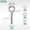 M METERXITY 8-Sets Stainless Eyebolt M10x78mm Shoulder Lifting Eye Bolt