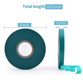 TELENT OUTDOORS 2 Pcs 150 Feet x 1/2" Wide Stretch Tie Tape Green Plant Garden Tie, Garden Vinyl Stake for Branches, Climbing Planters, Flowers | TELENT OUTDOORS