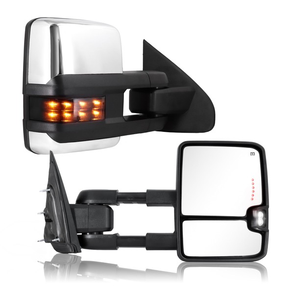 Towing Mirror Compatible with 2014-2018 Chevy Silverado GMC Sierra 1500