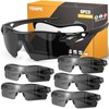 YENPK 6 Pack Safety Glasses, ANSI Z87.1+UV Protective Eyewear, Impact