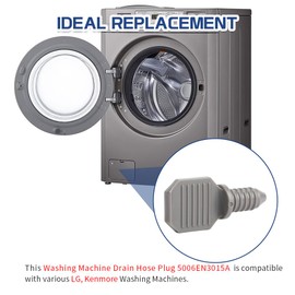 [Upgraded] 2Pcs 5006ER3009A Washer Drain Hose Cap fit for LG/Kenmore Washing Machines, Replace 5006EN3015A, AGF76163711