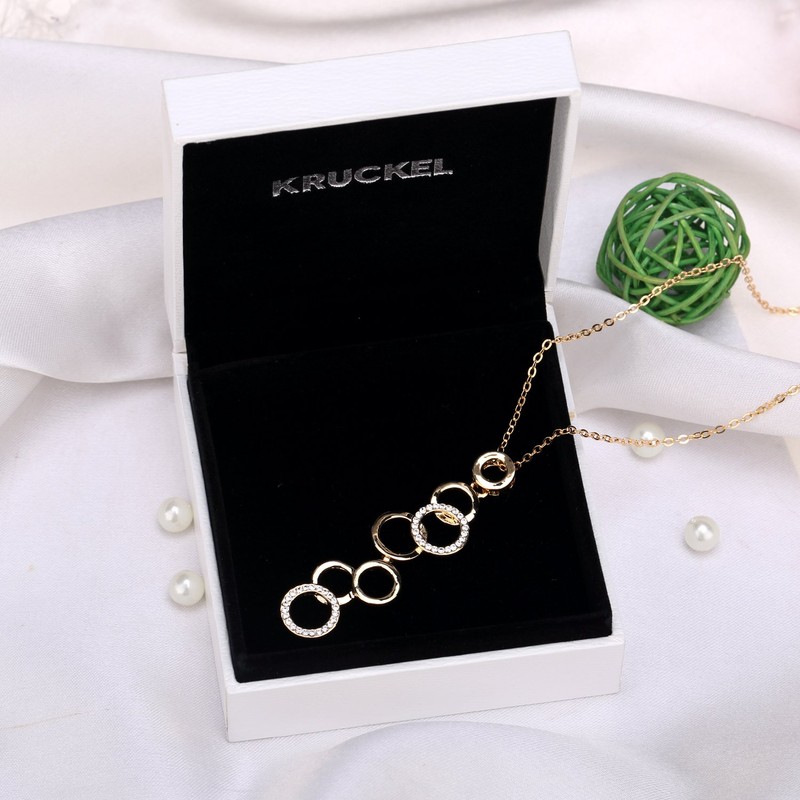 KRUCKEL olympics we are the world 18k Shiny sparkling necklace