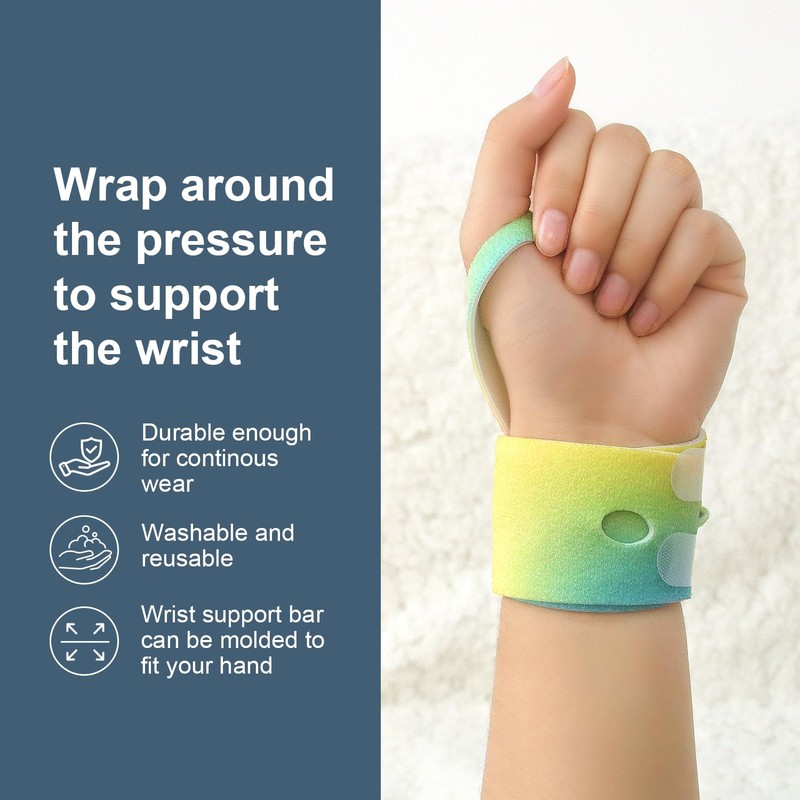 Niupiour 2-Pack Colorful Wrist Brace Compression Support Strap - Adjustable