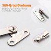 OioTuyi Pack of 2 flap holders, flap hinge, all-metal folding