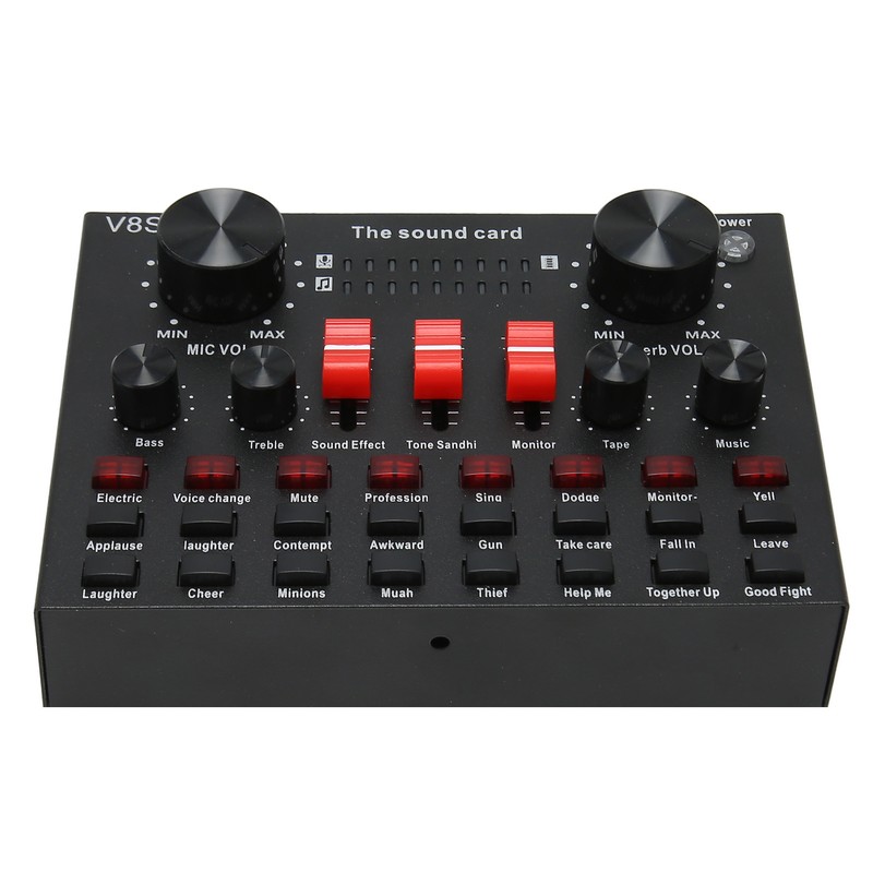 Bluetooth Live Sound Card 8 Modes Voice Changer Sound Mixer