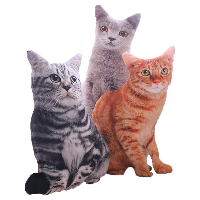Maomoto Cat Shaped Plush Throw Pillow, 50 cm, 3D Simulation
