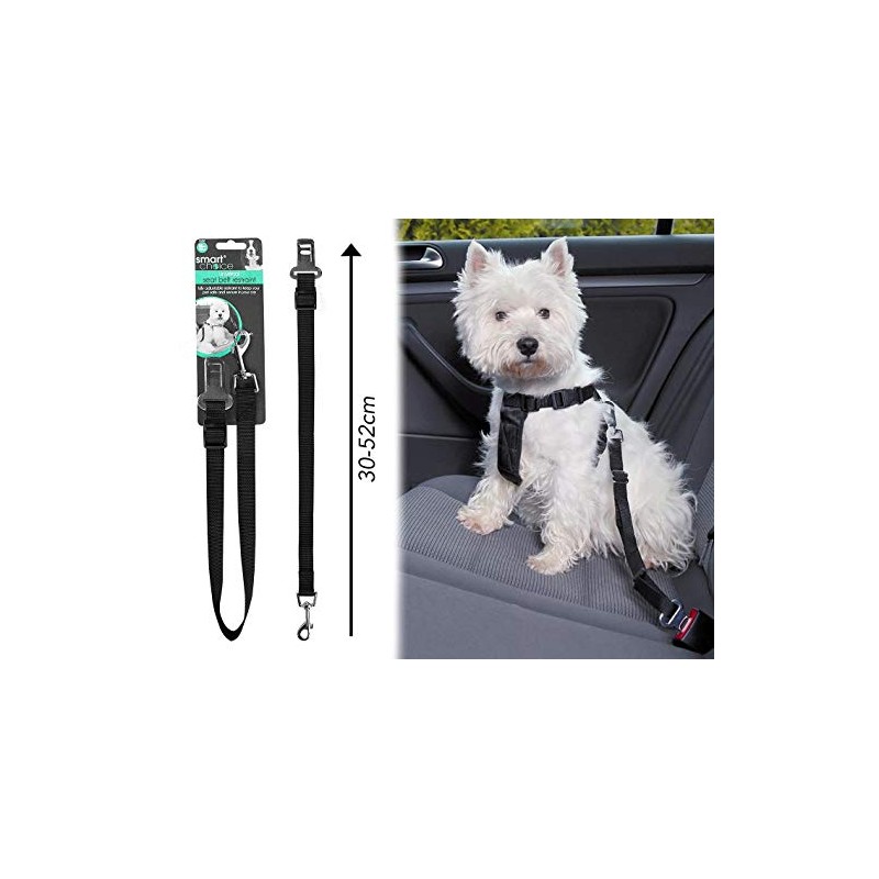 Smart Choice Seat Belt Connector Strap for Dogs, Black, 0.0869