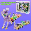Hjhyqex 2-in-1 Dinosaur & Car Transforming Toy - Magnetic Collision