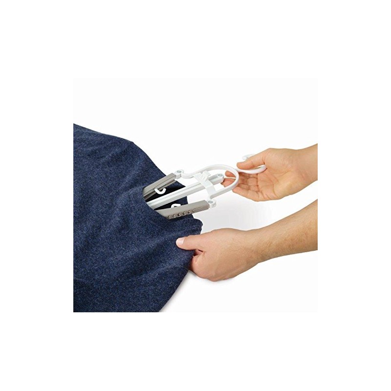 Ideaworks Set of 3 Shirt Saver Hangers, White/Grey, 31 x