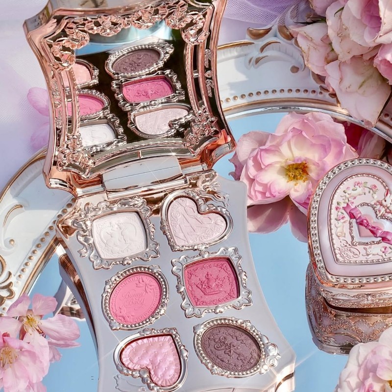 Flower Knows Bunny Garden 6-Color Makeup Palette, Berry Pink