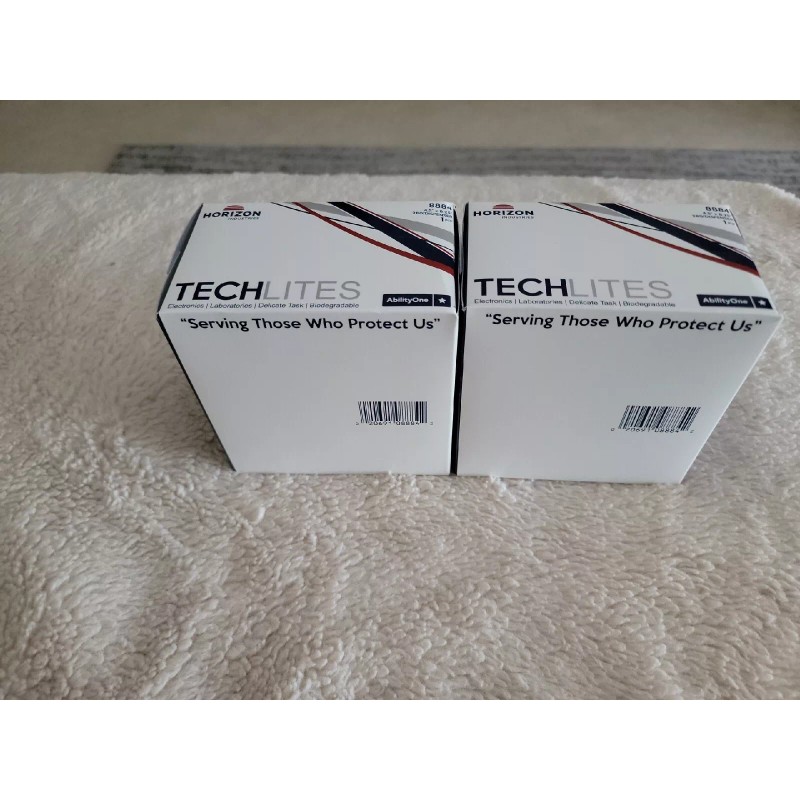 skilcraft (2) Horizon TechLites Dry Wipe 8884, Delicate Task Tissue,