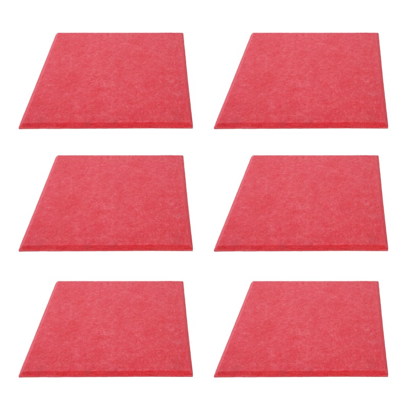 6Pcs Acoustic Absorption Panel Thickened Reduce Reverb SoundProof Padding Absorber(Pink