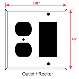 Art Plates - 2-Gang Combination Switch Plate - Outlet/Decora - Yesterday is History
