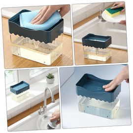 BUGUUYO Wavy Grain Press Sponge Wipes Kitchen Brush Liquid Box Liquid Press Dispenser