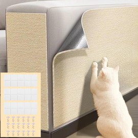 Self-Adhesive Cat Scratching Mat - Durable Couch Protector for Furniture, No Residue, Customizable, Safe for Cats, Easy Installation, Protects Sofas and Chairs