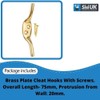SISI UK Solid Brass 3-Inch Cleat Hook 2 Pieces Blind