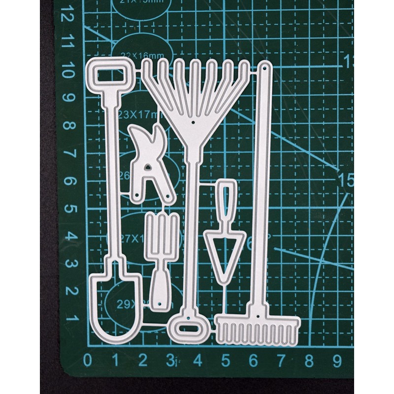 6 Piece Gardening Tools Metal Cutting Dies Set, Tool, Scrapbooking,