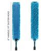 Hicavar Microfiber Flexible Ceiling Fan Duster with Washable Chenille Dusting