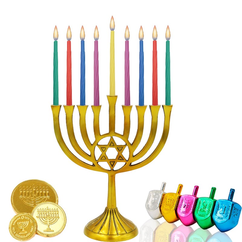 The Dreidel Company Jerusalem Hanukkah Candles Menorah Candles Single-Pack, Chanukah