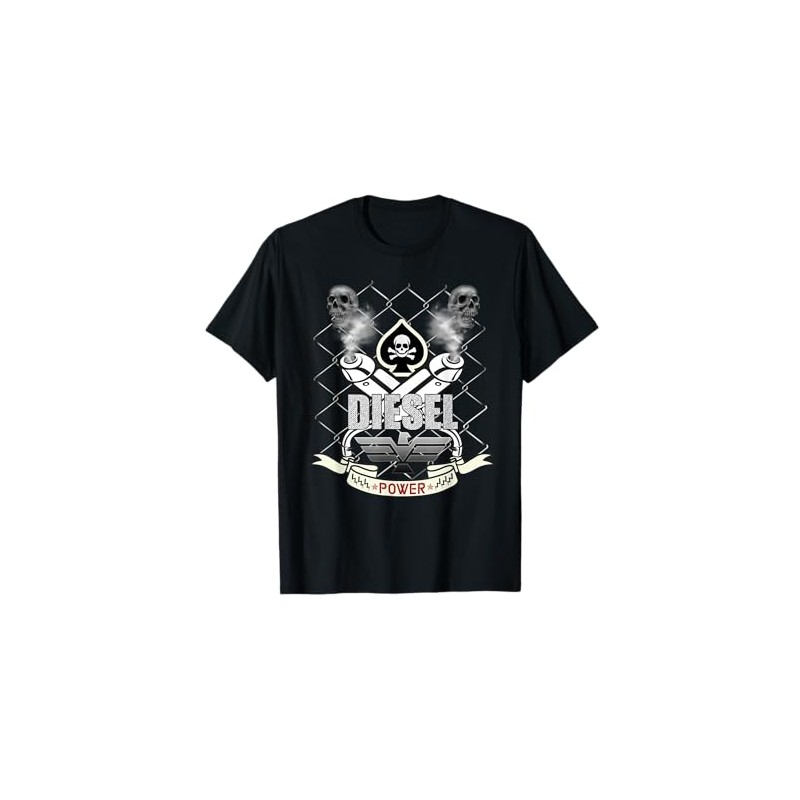 Diesel Power Skull Design T-Shirt