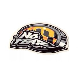 Vintage Vinyl Sticker Original No Fear Orange Black Checkered