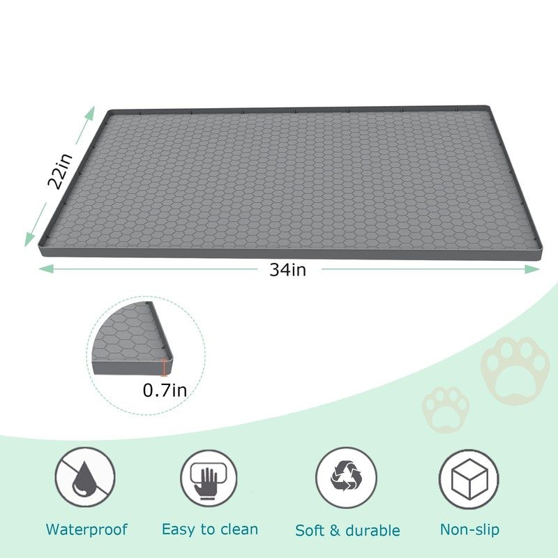 JSXZWOO Cat Litter Mat, Silicone Large Cat Mat for Litter