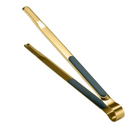 Food Serving Buffet Tongs Cooking Gold Stainless Steel Kitchen Server Tongs BBQ Grilling 5-Pack