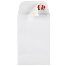 JAM PAPER #1 Coin Business Envelopes with Peel and Seal Closure - 2 1/4 x 3 1/2 - White - 25/Pack
