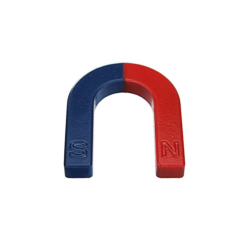 EsportsMJJ U Shaped Horseshoe Magnet Red Blue Painted Pole Physics