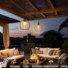 TWINKVILLA Hanging Pendant Lights, Battery Operated Outdoor Chandelier with Warm