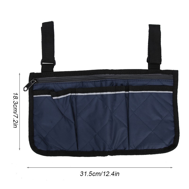 Wheelchair Bag Pouch Pockets Large Capacity Hanging Bag Storage Organizer