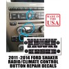 World Graphix 2011-14 FORD RADIO CLIMATE CONTROL BUTTON REPAIR DECALS