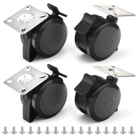 Karbay - Paquete de 4 ruedas de bloqueo 69828 69827 para parrillas de gas Weber Spirit serie 200/300 (2013 y más recientes) con controles...