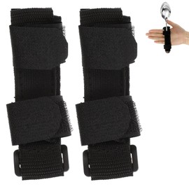 hllonn 2 PCS Adjustable Universal Utensil Holder Cuff - Black Strap for Cutlery, Pens, Toothbrushes, Ideal for Elderly, Arthritis & Weak Grip - Daily Living Aid for Enhanced Independence.