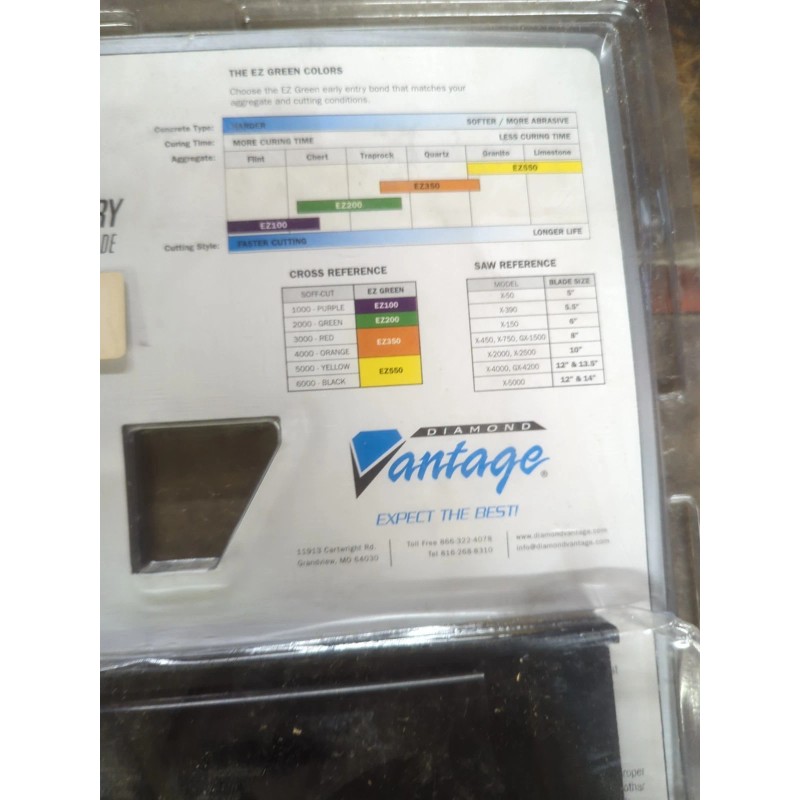 DIAMOND VANTAGE 8in CONCRETE MASONRY CEMENT CUTTING BLADE EARLY ENTRY