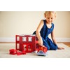 Green Toys Fire Station Playset - 8 Piece Pretend Play,
