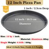 HERMARM 12 Inch Pizza Pan for Oven, 2 Pack Nonstick