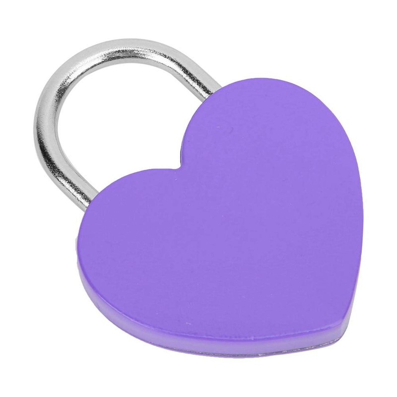 Padlock, Metal Heart Shaped Lock with Key, Metal Lock for