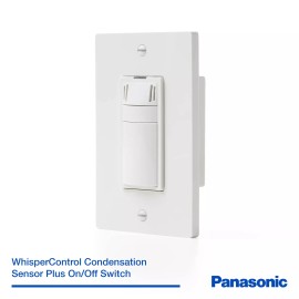 Panasonic FV-WCCS1-W WhisperControl Condensation Sensor Plus On/Off Wall Switch